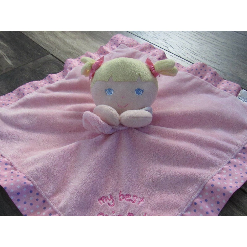 Garanimals My Best Friend Blonde Baby Doll Security Blanket Lovey Pink